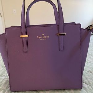Beautiful Purple Kate Spade Handbag used 1 day